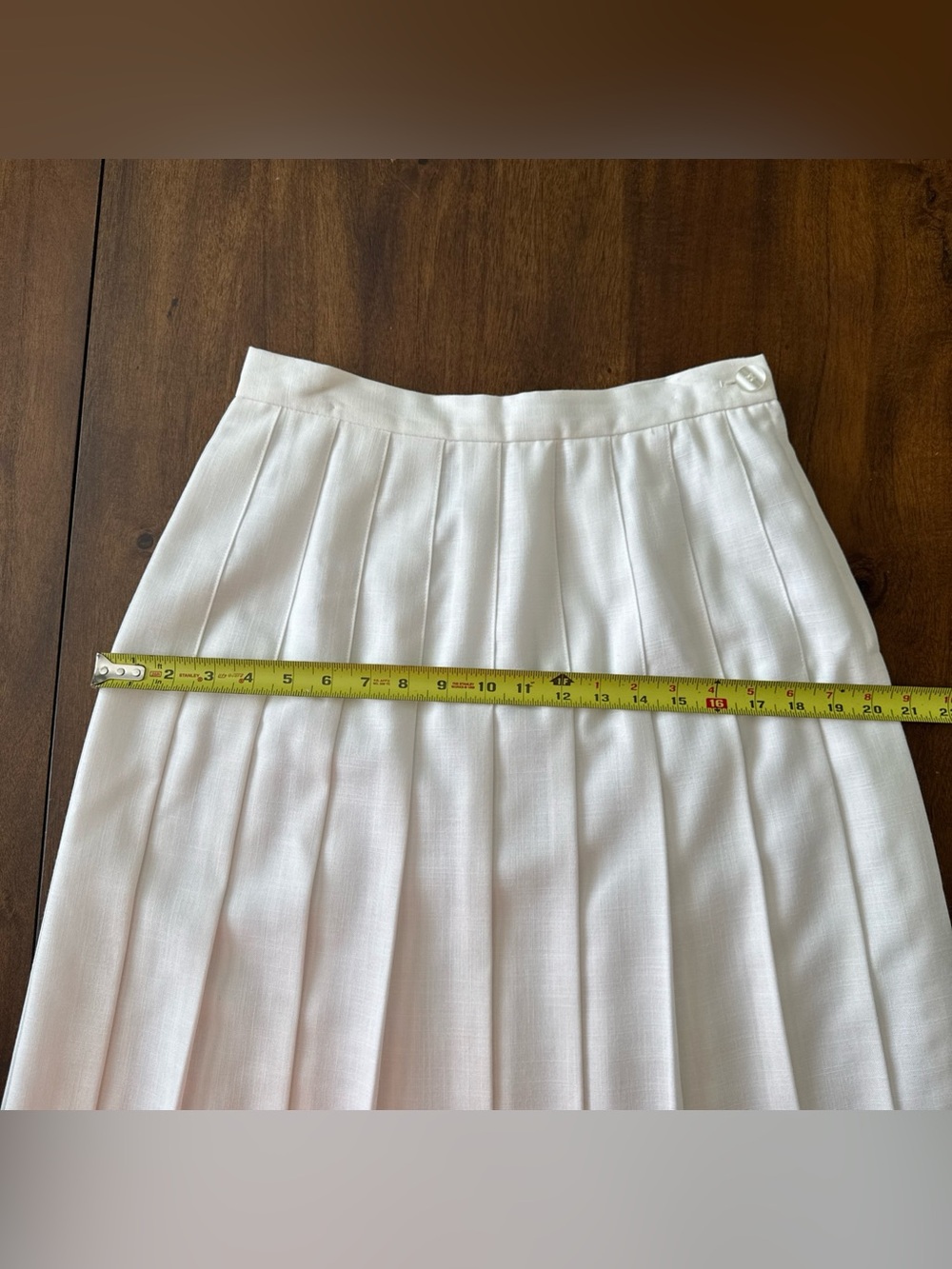 Vintage Suburbans White Pleated Midi Skirt 10 Cottagecore Modest Old Money - Picture 8 of 13